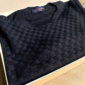 Men’s Louis Vuitton Damier Crew Neck Sweater